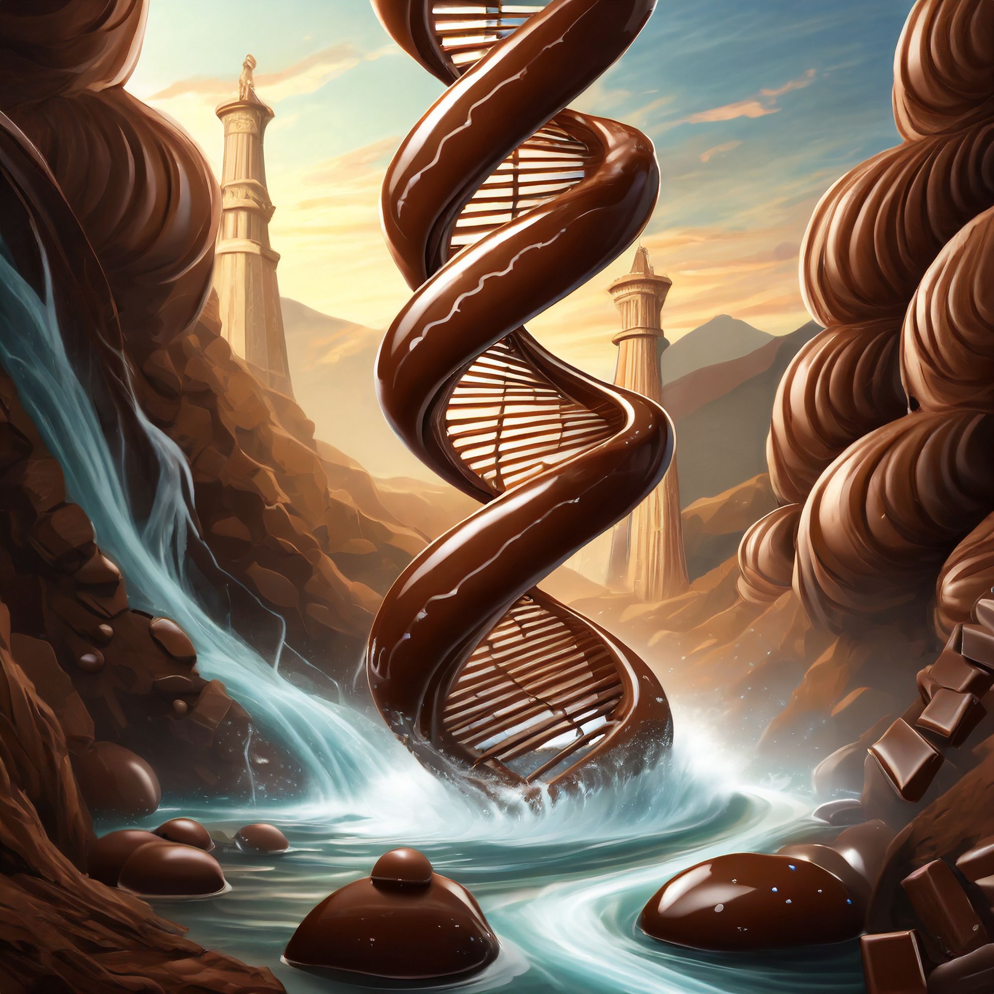 DNA Genetics Chocolate Fondue